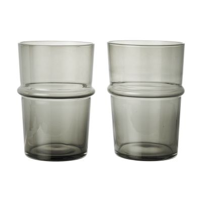 Ferm Living Boya juomalasi korkea 45 cl 2-pack. Savutettu harmaa | Alk. 39,00 €