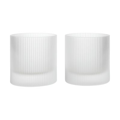 Ferm Living Ripple tumbler lasi 25 cl 2-pack Frosted | Alk. 45,00 €