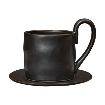 Ferm Living Flow muki lautasella 25 cl Black | Alk. 39,00 €