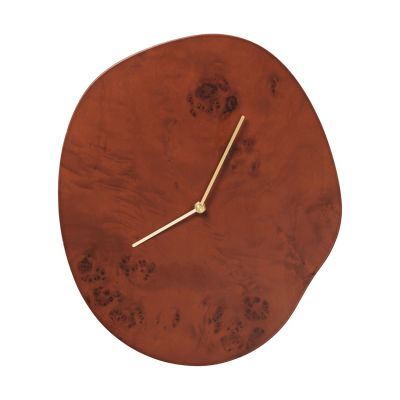 Ferm Living Melt seinäkello 28 x 33 cm Dark stained burl | Alk. 199,00 €