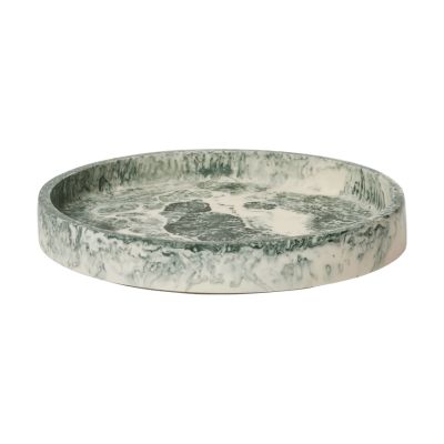 Ferm Living Mist koristealusta Ø20 cm Emerald-off-white