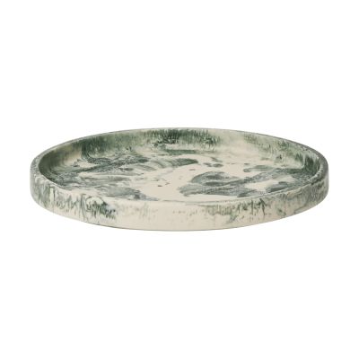 Ferm Living Mist koristealusta Ø30 cm Emerald-off-white