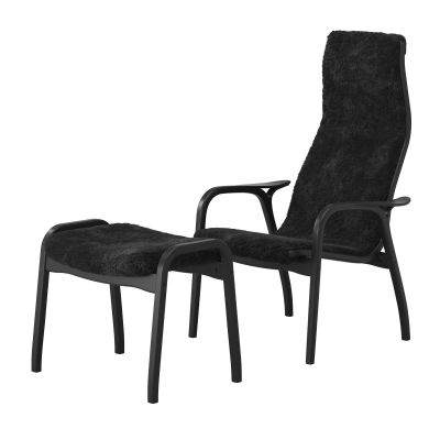 Swedese Lamino nojatuoli ja jalkarahi Black Edition Musta | Alk. 1 555,10 €