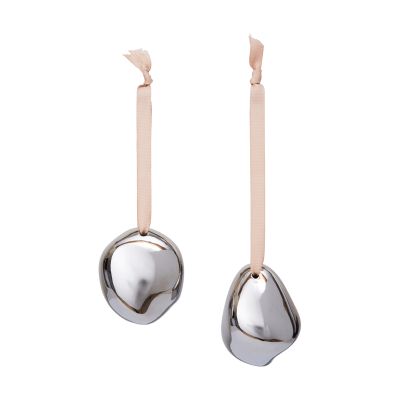 Ferm Living Bellure joulukoriste 7 cm 2 osaa Hopea