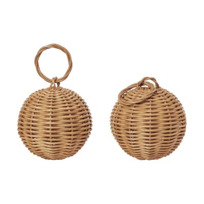 Ferm Living Punoskoriste joulukoriste Ø8 cm 2 kpl pakkauksessa Natural | Alk. 39,00 €