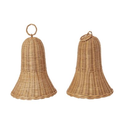 Ferm Living Punotut kellot joulukoriste 20 cm 2-pack Natural | Alk. 69,00 €