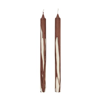 Ferm Living Dryp steariinikynttilä 2-pack Tumma suklaa | Alk. 12,00 €