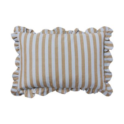 Broste Copenhagen Ina tyynynpäällinen Hiekanharmaa-siniruskea merilevä, 40x60 cm | Alk. 55,00 €
