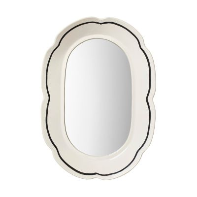 Broste Copenhagen Hilma-peili 30x45 cm Off white-musta