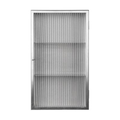 Ferm Living Haze seinäkaappi Reeded glass - stainless steel
