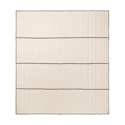 Ferm Living Vari quiltat päiväpeitto Natural-dark chocolate, 260x230 cm | Alk. 435,00 €
