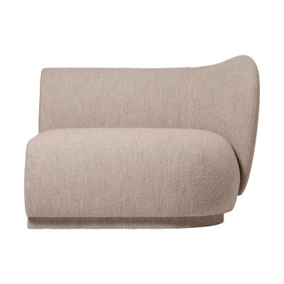 Ferm Living Rico sohvamoduuli armrest R Soft Bouclé Natural | Alk. 2 035,00 €