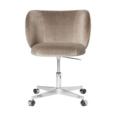 Ferm Living Rico dining chair ruokatuoli pyörillä Devoré Velvet Flint Grey | Alk. 1 125,00 €