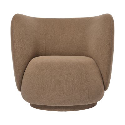 Ferm Living Rico lounge chair nojatuoli swivel Autum-0361 Dark Sand