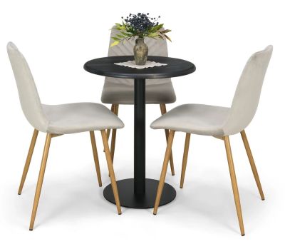 Veke Cafe pyöreä ruokapöytä Ø60 cm musta | Alk. 129,00 €