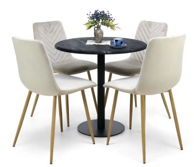 Veke Cafe pyöreä ruokapöytä Ø80 cm musta | Alk. 149,00 €
