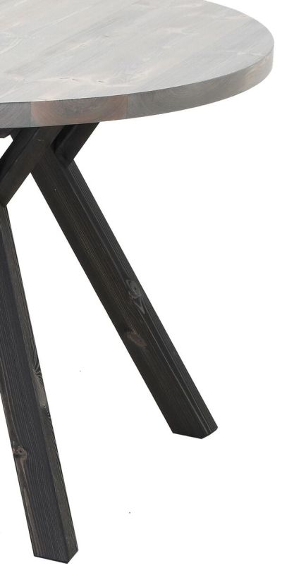 Veke Lana pyöreä jatkettava ruokapöytä Ø115-160 cm savunharmaa/musta | Alk. 607,00 €