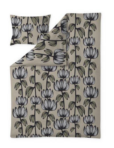 Finlayson Alma satiinipussilakanasetti Beige / Vihreä