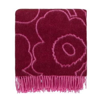 Marimekko Piirto Unikko viltti 130x170 cm Burgundyn-fuksian | Alk. 215,00 €