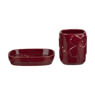 Marimekko Unikko kylpyhuonesetti 2 osaa Burgundy | Alk. 73,00 €