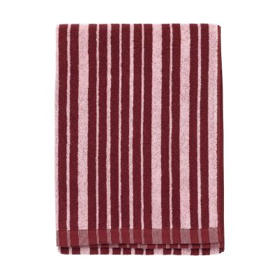 Marimekko Raide kylpypyyhe 70x150 cm Burgundi pinkki | Alk. 62,00 €