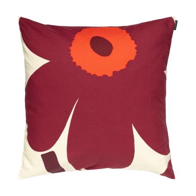 Marimekko Unikko tyynynpäällinen 50x50 cm Vanilja burgundi punainen