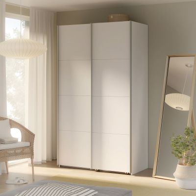 Veke Line vaatekaappi liukuovilla 120x210 valkoinen | Alk. 499,00 €