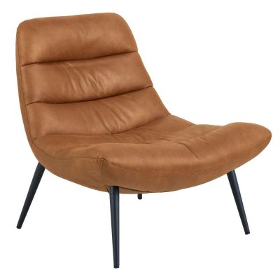 Veke Mesi Lounge nojatuoli konjakinruskea Kentucky 9, mustat jalat | Alk. 499,00 €