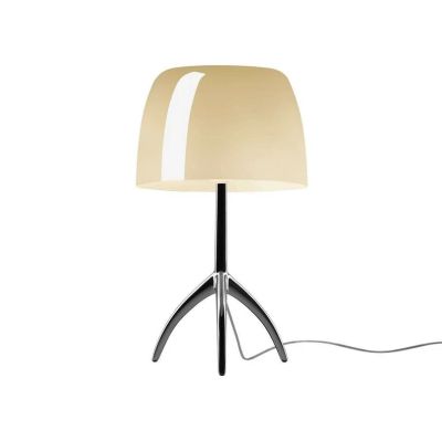 Foscarini - Lumiere Grande Pöytävalaisin E27 Musta Kromi/Lämmin Valkoinen Dimm. | Alk. 817,00 €