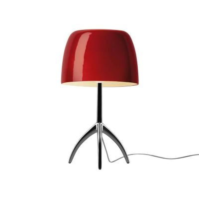 Foscarini - Lumiere Grande Pöytävalaisin E27 Musta Kromi/Kirsikka | Alk. 799,00 €