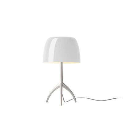 Foscarini - Lumiere Piccola Pöytävalaisin E14 Alu/Valkoinen | Alk. 466,00 €
