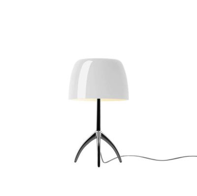 Foscarini - Lumiere Piccola Pöytävalaisin E14 Musta Kromi/Valkoinen | Alk. 466,00 €