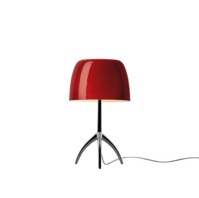 Foscarini - Lumiere Piccola Pöytävalaisin E14 Musta Kromi/Kirsikka | Alk. 574,00 €