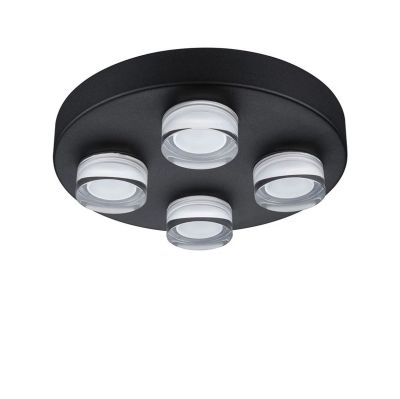 Paulmann - Kame 4 Seinävalaisin/Kattovalaisin IP44 Signal Black | Alk. 125,00 €