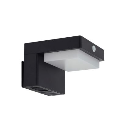 Lindby - Eleazer LED Aurinkokenno Seinävalaisin w/Sensori Musta | Alk. 39,90 €