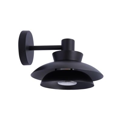 Lucande - Thais ulkoseinävalaisin Ø 25 cm musta metalli | Alk. 48,00 €