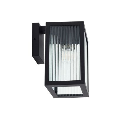 Lindby - Bolgar ulkoseinävalaisin 15 cm musta metalli lasi | Alk. 70,00 €