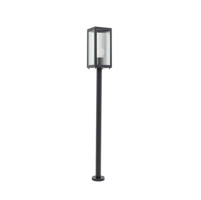 Lindby - Bolgar pylväsvalaisin 15 cm musta lasi metalli | Alk. 82,00 €