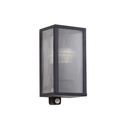 Lindby - Peldar Fluted Ulkona Seinävalaisin w/Sensori Musta | Alk. 69,00 €