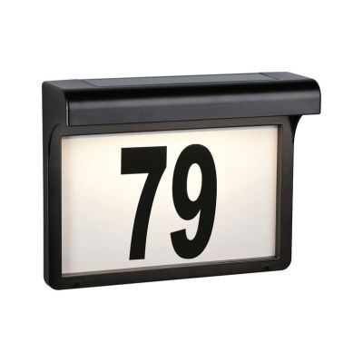 Paulmann - Dayton II Solar LED Ulkona Seinävalaisin w/Numbers IP44 Black | Alk. 35,00 €