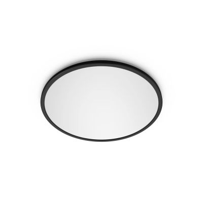 Philips - SuperSlim LED-kattovalaisin, musta, Ø 24,5 cm, IP44 | Alk. 29,99 €