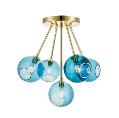 DESIGN BY US - Ballroom Molecule riippuvalo sininen, 5-lamppuinen | Alk. 1 705,00 €