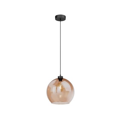 TK Lighting - Cubus riippuvalaisin Ø 30 cm meripihka lasi E27 | Alk. 64,00 €
