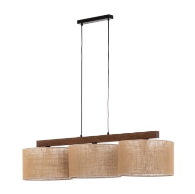 TK Lighting - Juta riippuvalaisin 120 cm 3-lamppuinen tanko puu | Alk. 175,00 €