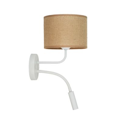 Duolla - Jute seinävalaisin tekstiili ruskea/valkoinen lukuvalo | Alk. 175,00 €