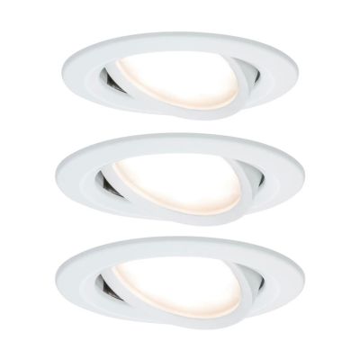 Paulmann - Nova upotettava LED-kohdevalaisin 3 kpl, kääntyvä, valkoinen | Alk. 55,00 €