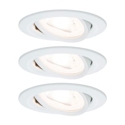 Paulmann - Nova 3-sarjan spotti, pyöreä, kääntyvä/himmennettävä, valkoinen | Alk. 52,00 €