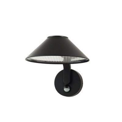 Lindby - Capelo LED-ulkoseinävalaisin Ø 20 cm musta metalli anturi | Alk. 54,00 €