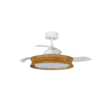 Lucande - Lineta LED Kattotuuletin Valkoinen/Ruskea | Alk. 243,00 €