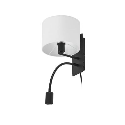 Lindby - Florens seinävalaisin 23,5 cm LED-lukulamppu musta | Alk. 64,00 €